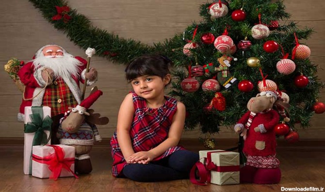 تم کریسمس برای عکاسی کودک - آتلیه عکس کودک آسمان