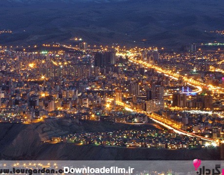 عکس شهر تبریز در شب
