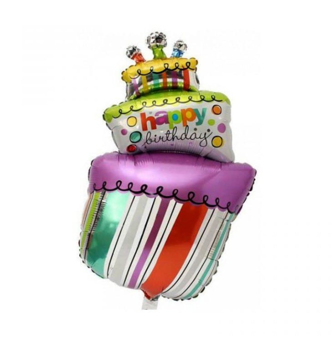 بادکنک فویلی کیک تولد - سورتک