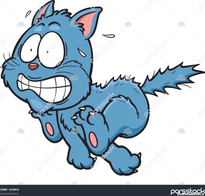 تصویر برداری از گربه کارتونی ترسناک 1518014