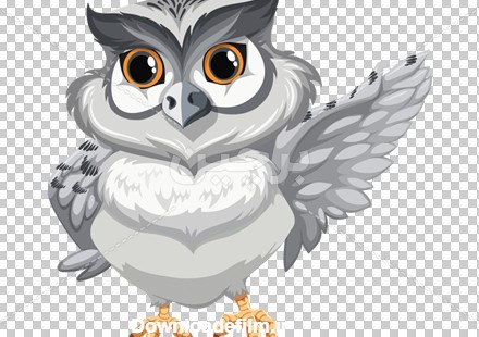 Borchin-ir-wise owl cartoon animal large photo دانلود عکس جغد دانا به رنگ طوسی۲