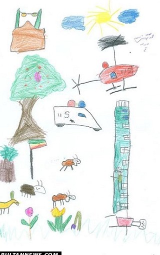 نقاشی رنج مردم غزه توسط کودکان ایرانی(+عکس)