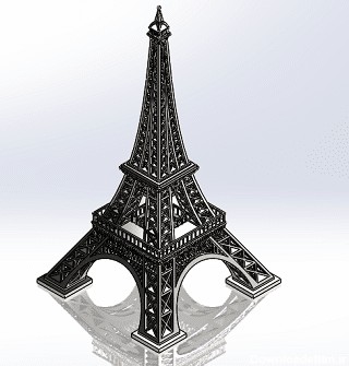 طراحی و مدلسازی برج ایفل با سالیدورک