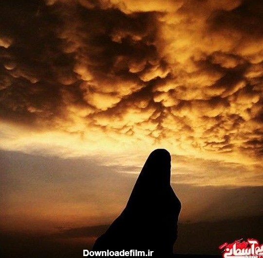 عکس دختر چادری در غروب آفتاب - عکس نودی