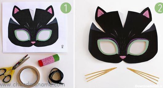 ساخت تم عکس کودک - ماسک کودکانه گربه ای