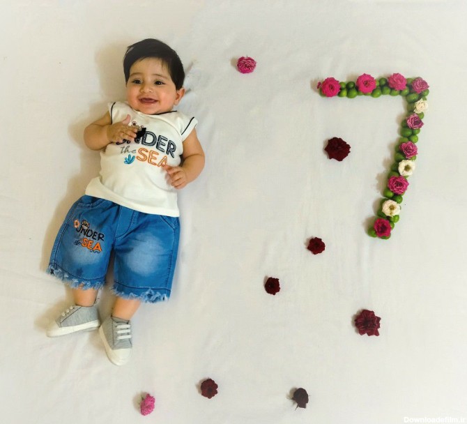 عکس‌ها و خاطرات مربوط به هفت ماهگی نوزاد