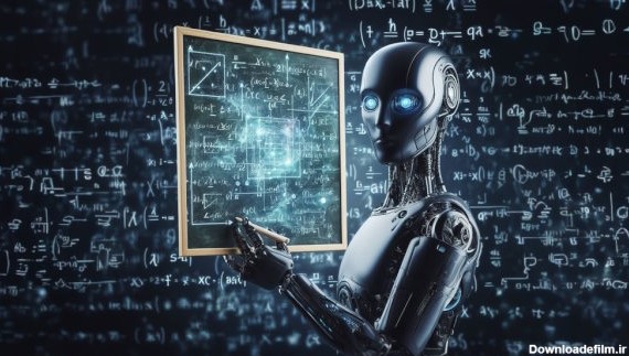 رباتی در حال تدریس ریاضیات هوش مصنوعی