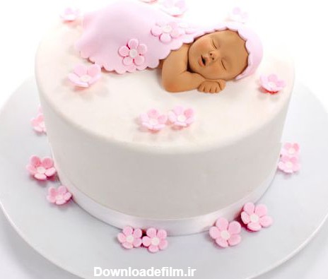 مدل کیک تولد نوزاد دختر