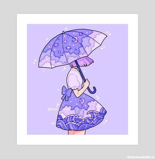 space umbrella, an art print by fresh_bobatae - INPRNT