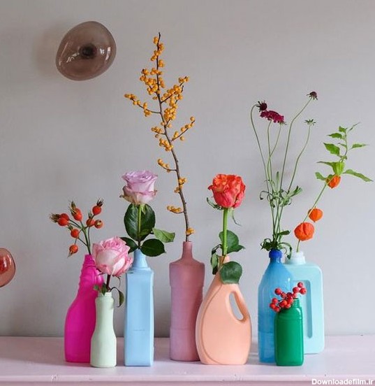 گلدان پلاستیکی ساخت گلدان از مواد دور ریختنی