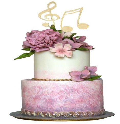 کیک عروسی گل پیونی کیک تهران