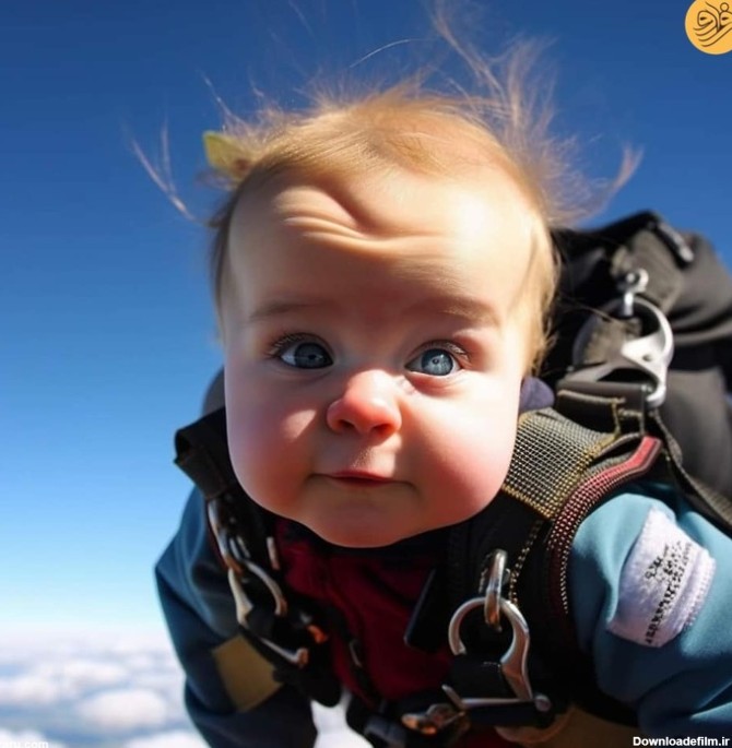 تصاویر شگفت‌انگیز از چتر بازی یک نوزاد+عکس - جهان نيوز