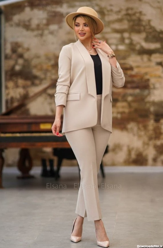 مدل کت شلوار زنانه مشکی بلند