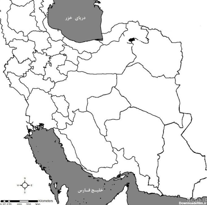 عکس نقشه ایران بدون نام استان