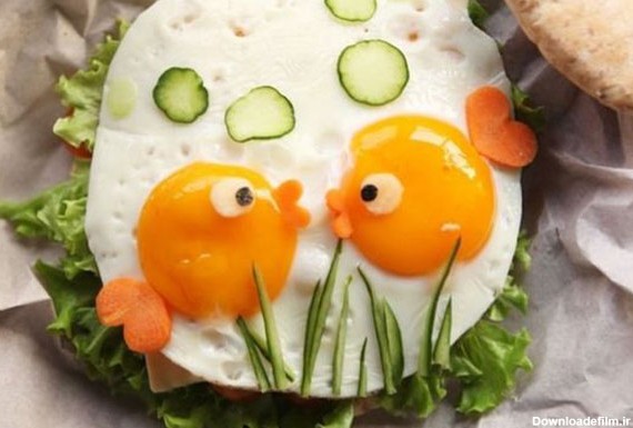 تزیین غذای کودک با تخم مرغ آبپز و نیمرو- مجله اسنپ مارکت