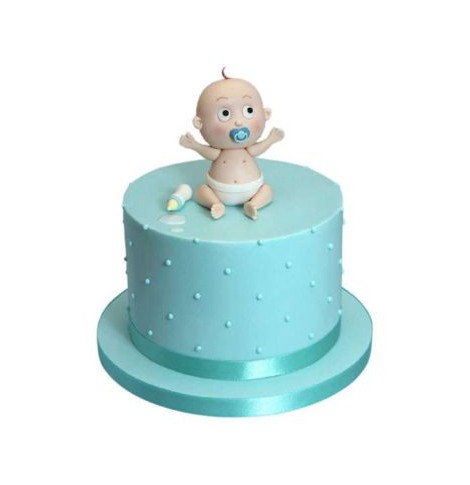 کیک پسرانه نوزادی عروسکی کیک تهران