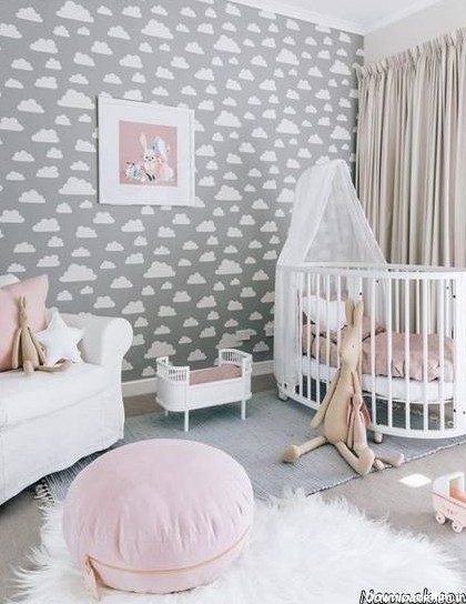 دکوراسیونی جدید برای اتاق نوزاد با رنگ خاکستری + تصاویر