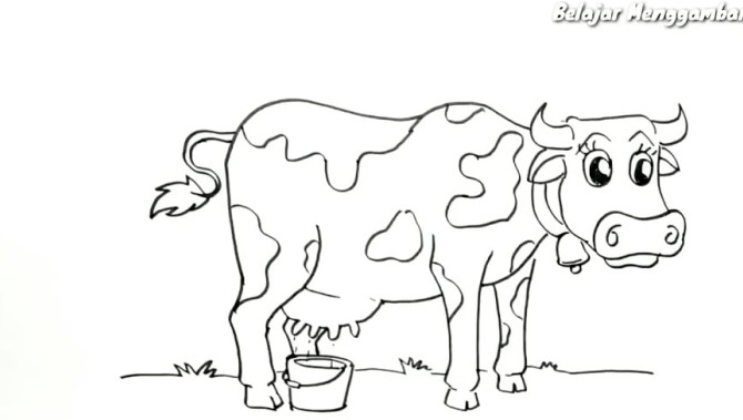 آموزش نقاشی گاو با کلمه
