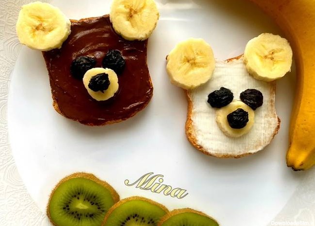 طرز تهیه تزیین نان تست برای صبحانه کودک ساده و خوشمزه توسط Mina ...
