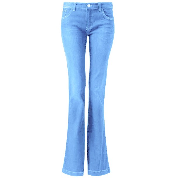 قیمت و خرید شلوار جین زنانه مدل ویتالیت مدل بوتکات دمپا گشاد رنگ آبی
