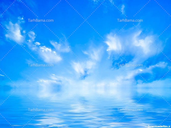 عکس با کیفیت آسمان و دریای آبی