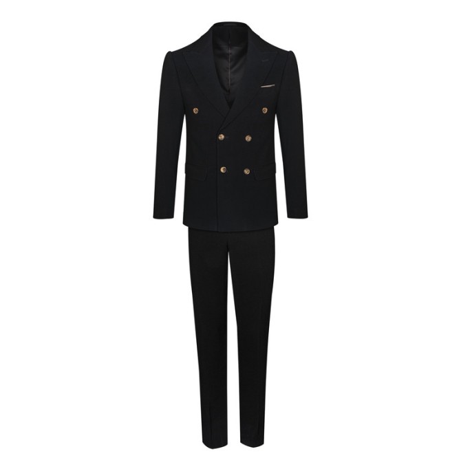 قیمت و خرید کت و شلوار مردانه مدل 6 دکمه ژاکارد رنگ مشکی