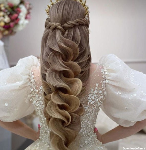 عکس مدل مو باز عروس در اینستا