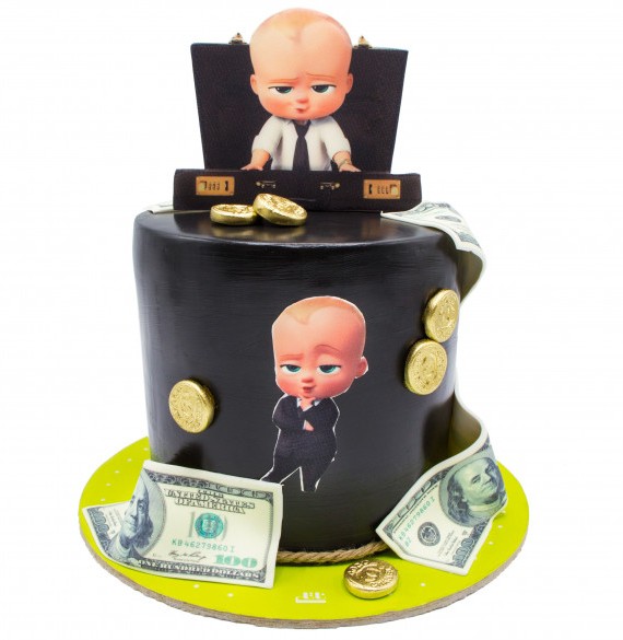 عکس کیک تولد با تم بچه رئیس