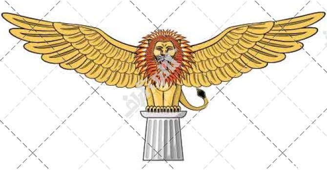 وکتور تاتو با طرح بال عقاب و شیر