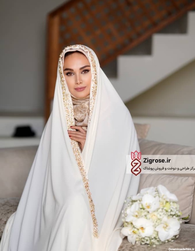 چادر عروس جواهردوزی | فروشگاه حجاب برتر جباری