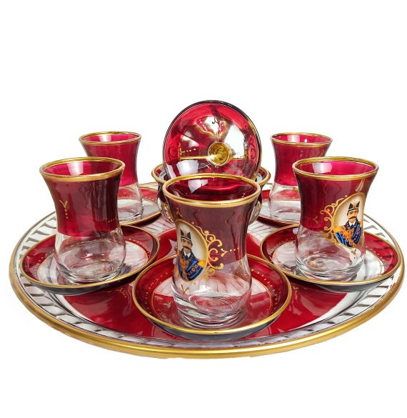 سرویس چای خوری 15 پارچه طرح شاه عباسی