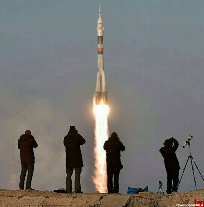 عکس: پرتاب موشک فضاپیمای روسیه به فضا