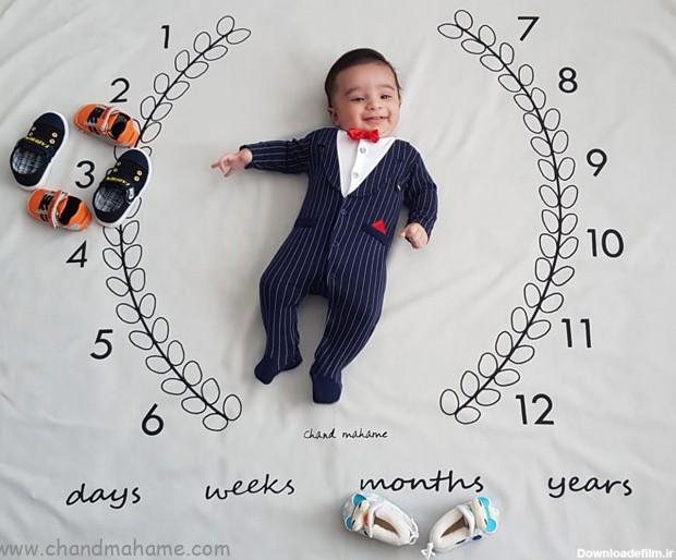مدل عکس نوزاد پسر برای ماهگردهای تولد - مجله چند ماهمه