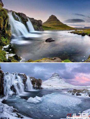 تصاویر زیبای طبیعت قبل و بعد از بارش برف