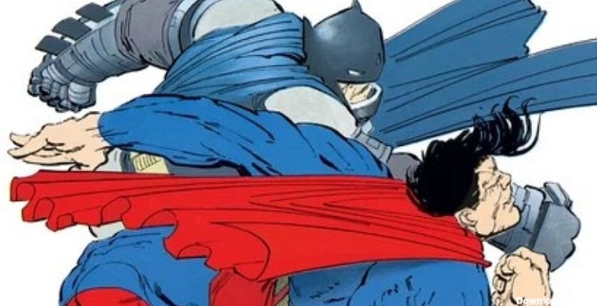 تصویری از درگیری بتمن و سوپرمن