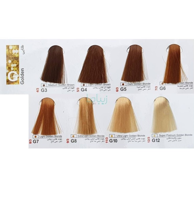 رنگ مو آتوسا سری طلایی ⭐️ قیمت و خرید با تخفیف % اصل | زیباما