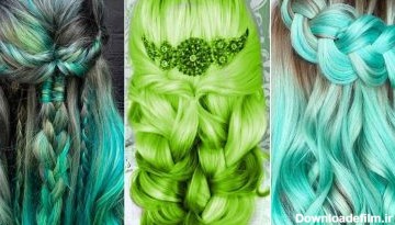 زیبا ترین مدل های رنگ موی سبز نعنائی