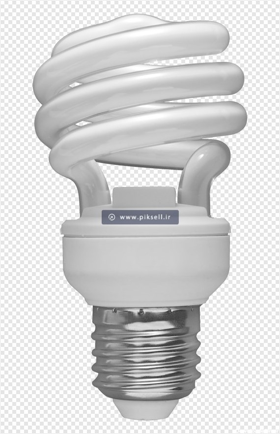 تصویر دوربری شده و ترانسپرنت لامپ کم مصرف با فرمت png