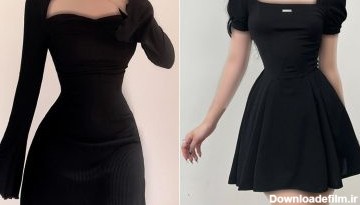 مدل لباس مجلسی کره ای مشکی