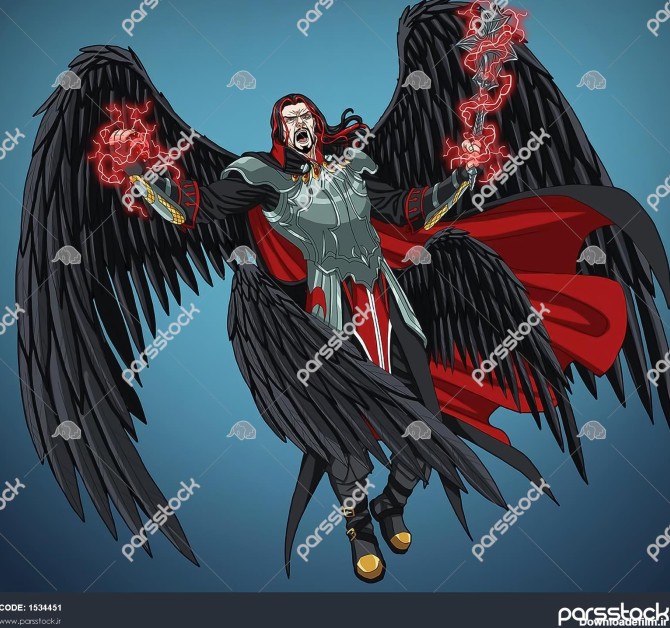 آسمودئوس فرشته مرگ جنگجو نقاشی دیجیتال 1534451