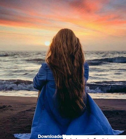 عکس دختر غمگین کنار دریا برای پروفایل