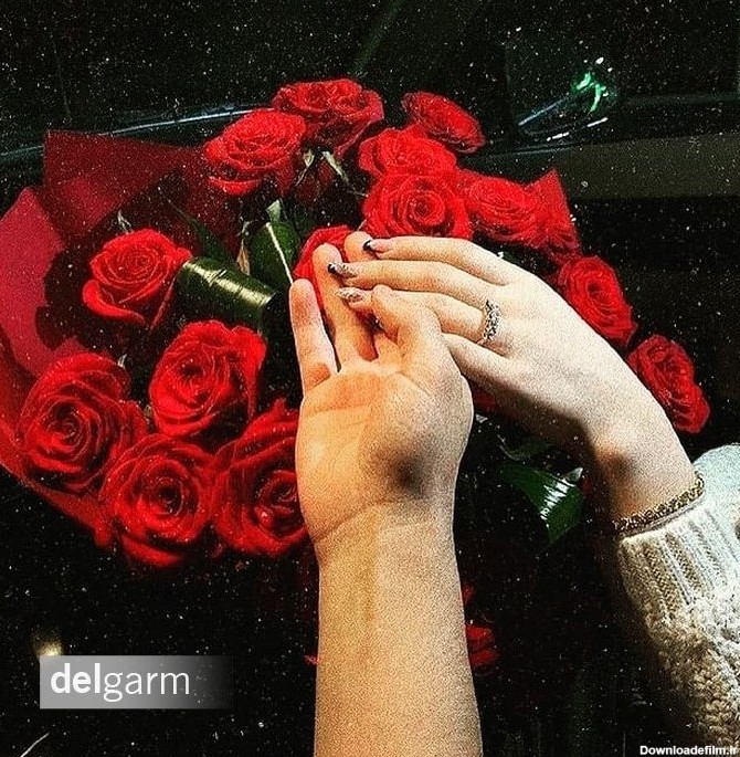 30 عکس پروفایل عاشقانه 1401 لاکچری از گرفتن دست و گل هدیه گرفته شده