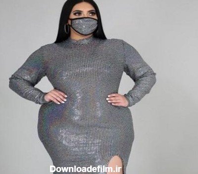 40 مدل لباس مجلسی شیک برای خانم‌هایی که اضافه وزن دارند - Tjoor