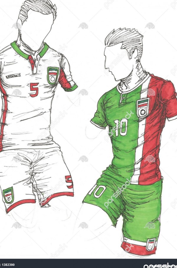 نقاشی از لباس های تیم ملی ایران در جام جهانی فوتبال 1382390