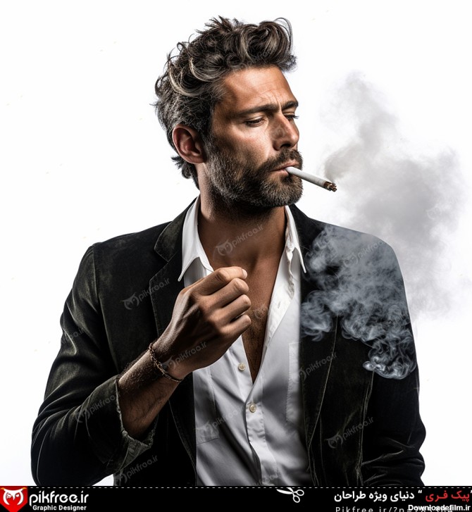 تصویر مرد جوان در حال سیگار کشیدن | فری پیک ایرانی | پیک فری ...
