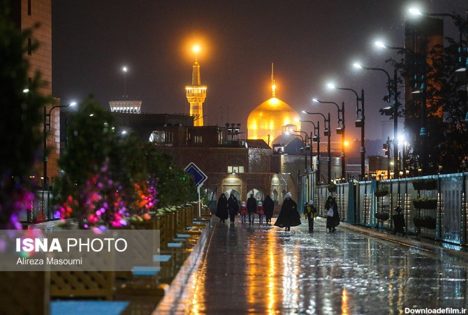 عکس خیابان مشهد در شب