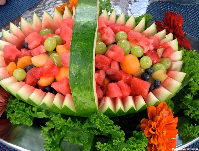 تزیین هندوانه شب یلدا - ایده های جذاب برای استفاده از میوه ها برای ...