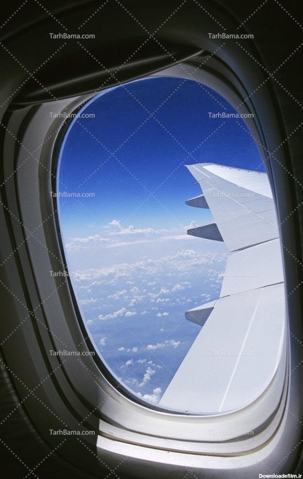 تصویر با کیفیت آسمان از پنجره هواپیما