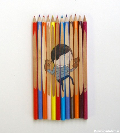 نقاشی با مداد رنگی روی مدادرنگی! (عكس)