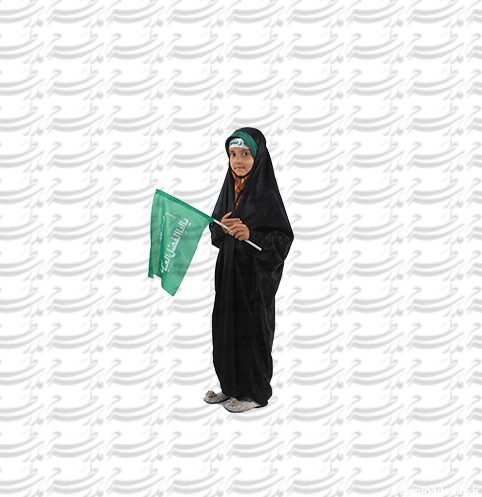 دختر با پرچم عباس